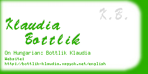 klaudia bottlik business card